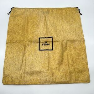 Fendi Large Authentic Yellow Ombre Print Drawstring Dust Bag-Metal Branded Pulls